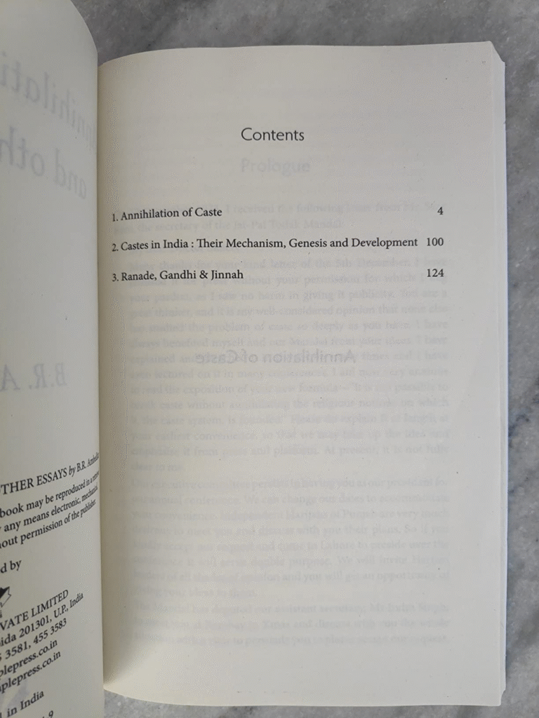 Annihilation of Caste and Other Essays | IndiBloggers